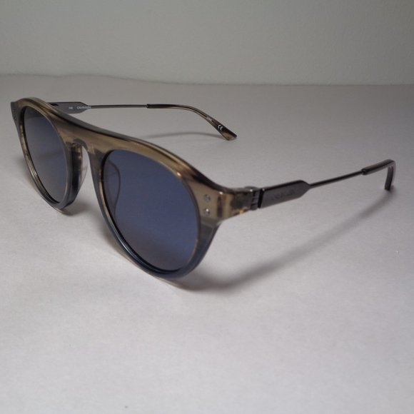 Calvin Klein CK20701S Taupe Blue Horn New Women\'s Sunglasses